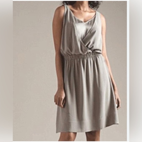 Eileen Fisher Grey Silk Sleeveless Dress Size XL - Picture 1 of 13
